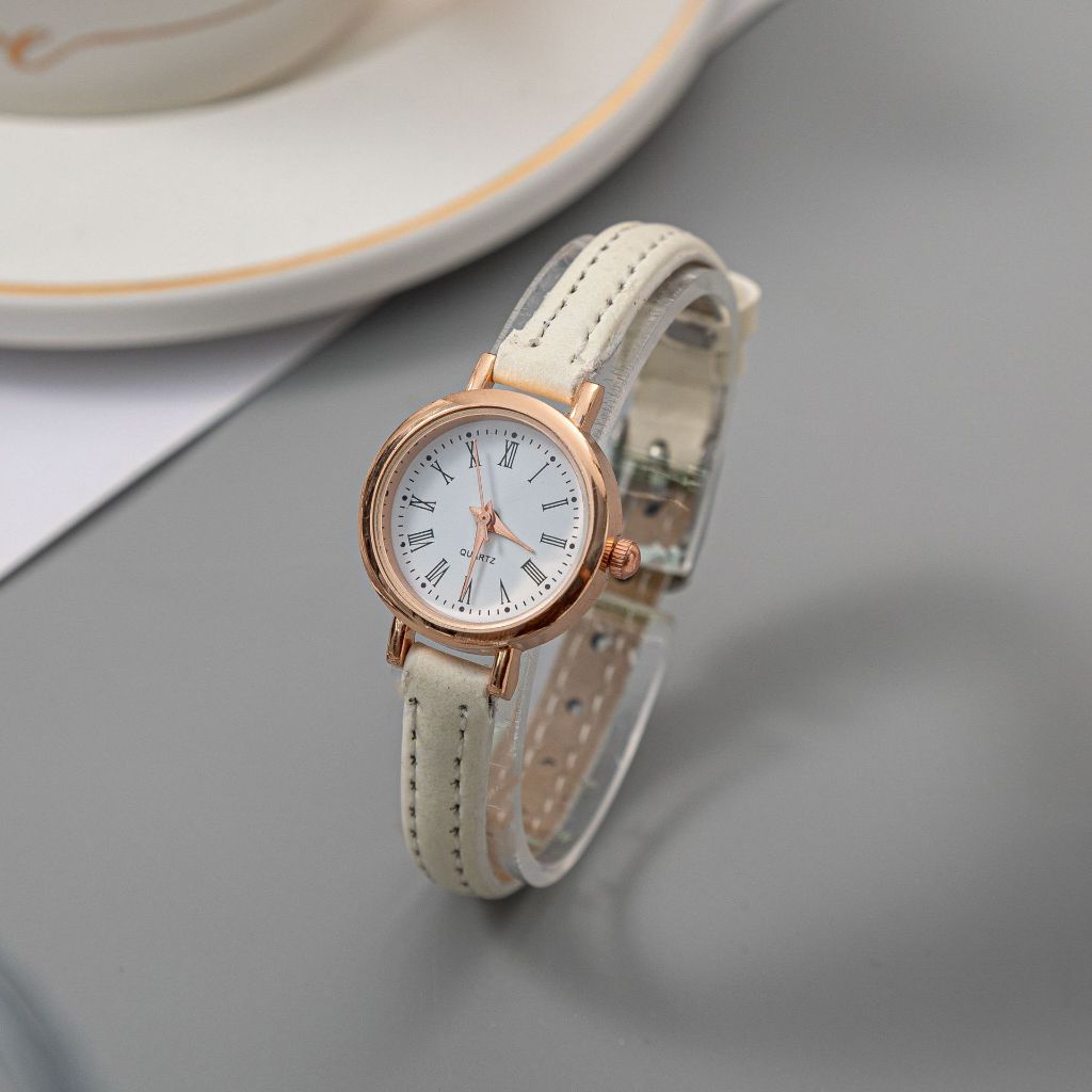 Đồng Hồ Nữ QUARTZ Dây Da Size 22mm Cực Xinh Số La Mã
