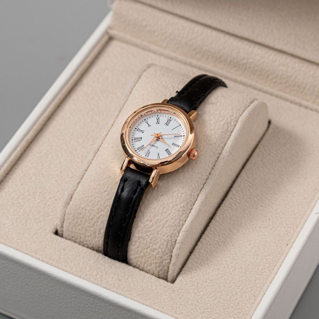 Đồng Hồ Nữ QUARTZ Dây Da Size 22mm Cực Xinh Số La Mã