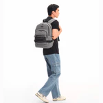 Balo nam nữ đi học đi làm BAMA Mesh Fabric Backpack MF101 chống nước nhiều ngăn đựng laptop 13 14 15 6 inch — ảnh 8