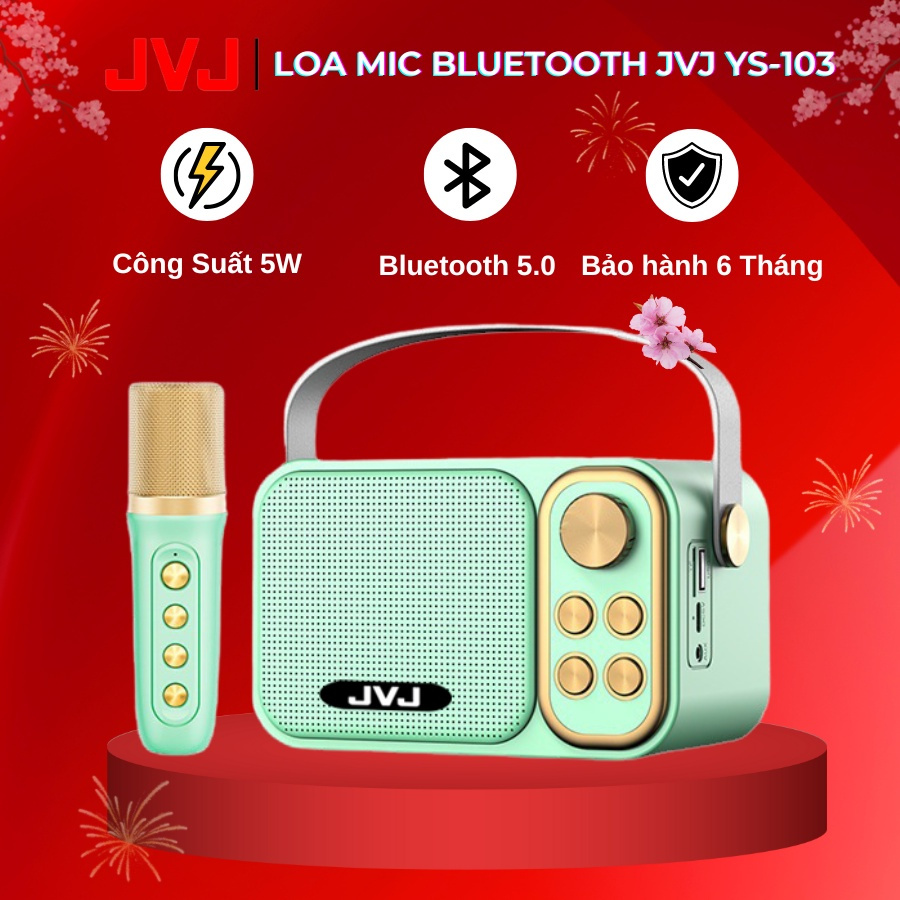 Ảnh Micro không dây Karaoke JVJ YS-91/ Ys-103 1 mic Bluetooth - Kết nối điện thoại,tivi - Bảo hành chính hãng 06 tháng 1