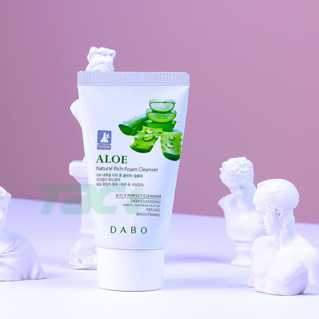 Ảnh Sữa rửa mặt cao cấp chất Lô Hội Dabo Aloe Natural Rich Foam Cleanser 3 in 1 60ml 4