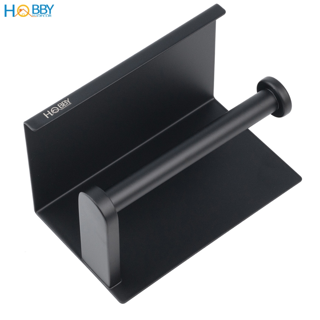 Kệ để giấy vệ sinh có mái che Inox 304 sơn đen Hobby home decor G22