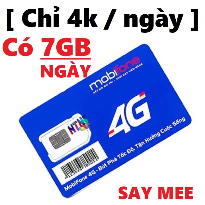 [ 4K / Ngày Có 7GB Tốc Độ Cao ] Sim 4G 5G Mobifone Tặng Gói Bigmee Giá ...