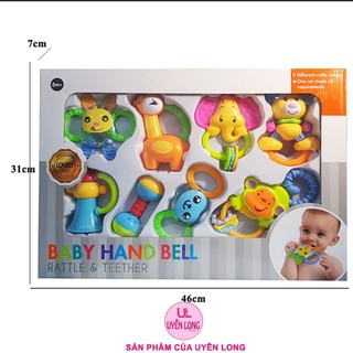 Combo 8 Lục Lạc Gặm Nướu Cho Bé – Bộ Đồ Chơi Sơ Sinh Full Box, An Toàn, Bé Chơi Cả Ngày Không Chán