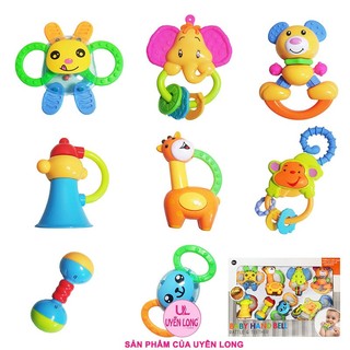 Combo 8 Lục Lạc Gặm Nướu Cho Bé – Bộ Đồ Chơi Sơ Sinh Full Box, An Toàn, Bé Chơi Cả Ngày Không Chán