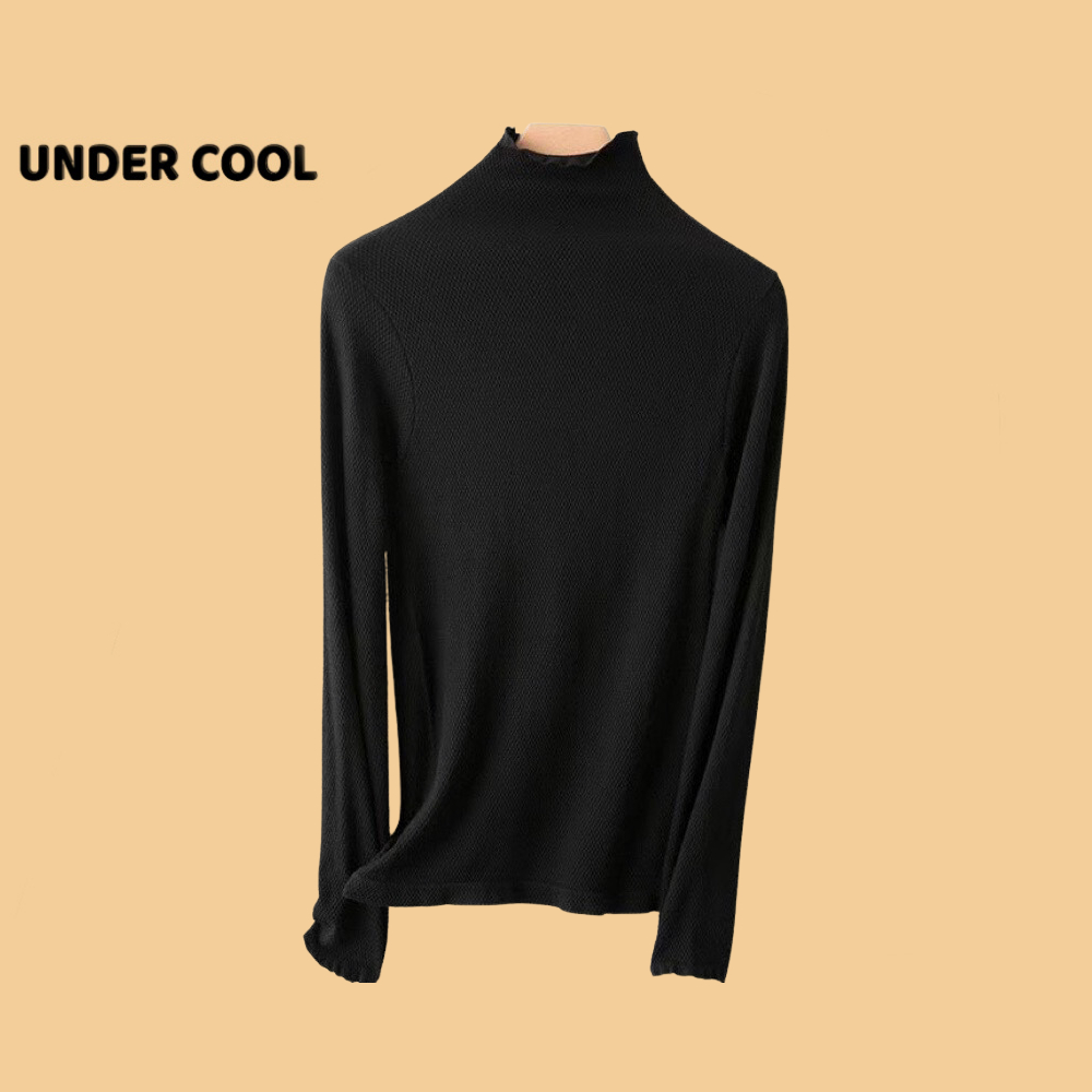 Áo Giữ Nhiệt Nữ Dài Tay Cổ 3 phân UNDERCOOL Thun Hạt Gạo Nhiều Màu ADT06