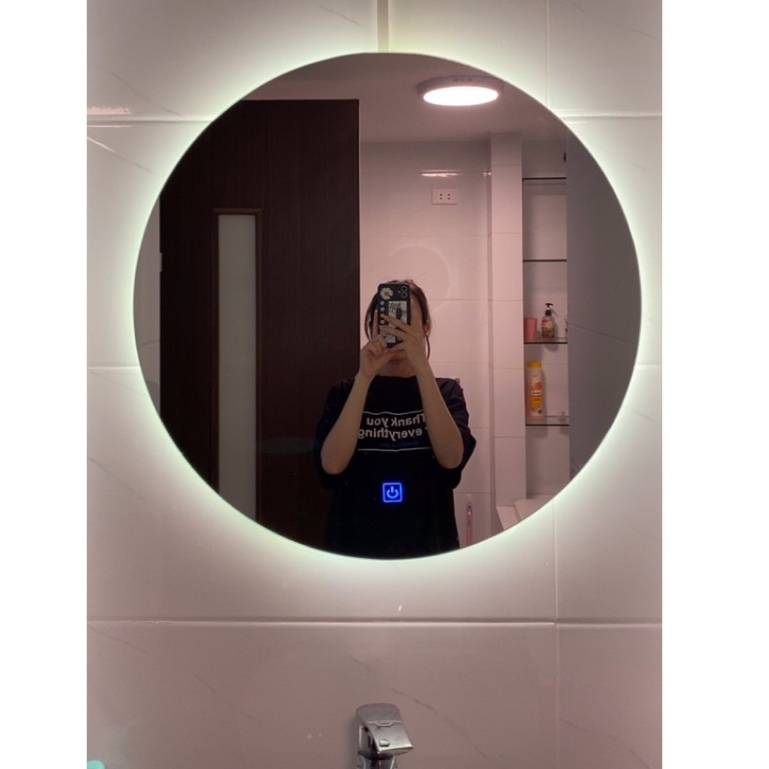 Ảnh Gương led cảm ứng FENIO hình tròn treo tường nhà tắm decor phòng ngủ bàn trang điểm 3