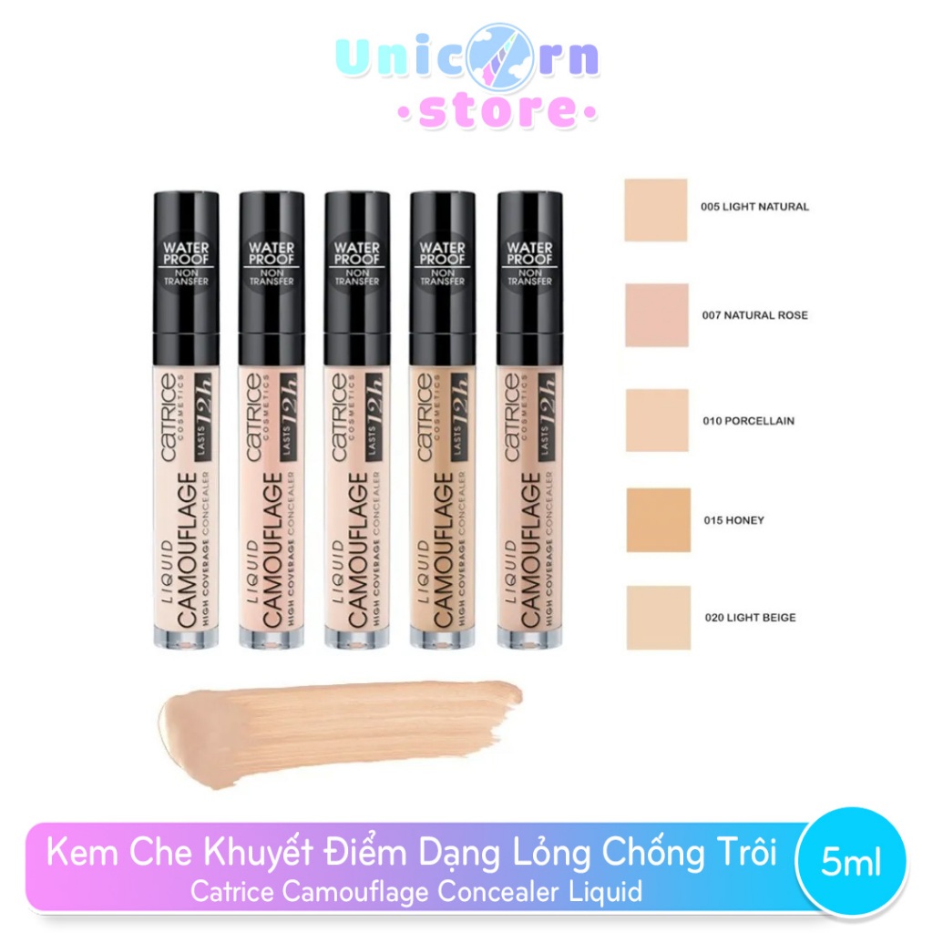 Kem Che Khuyết Điểm Dạng Lỏng Chống Trôi Catrice Camouflage Concealer Liquid 5ml