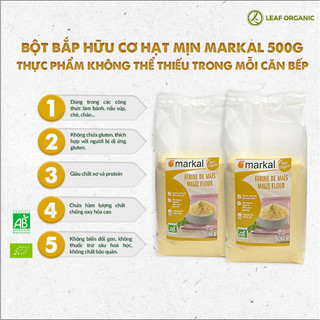 Bột bắp hữu cơ hạt mịn Markal 500g