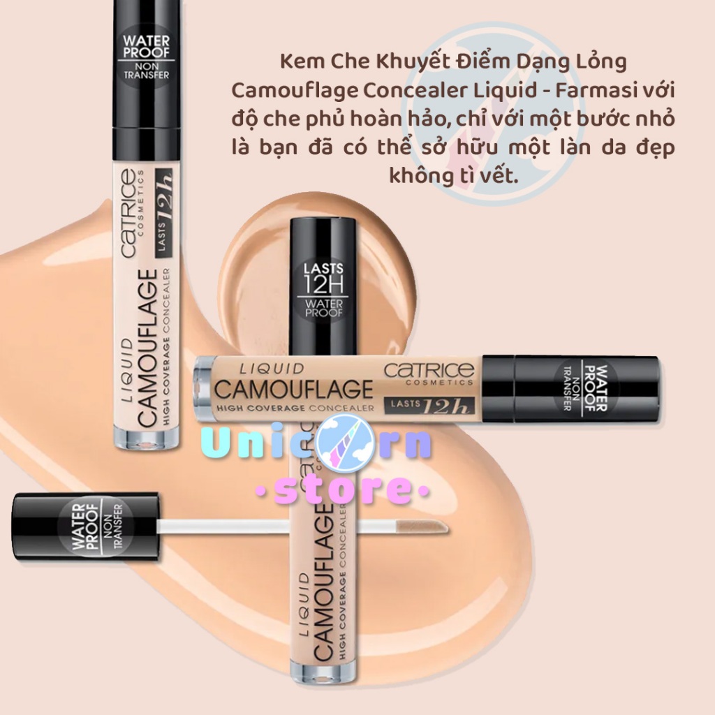 Kem Che Khuyết Điểm Dạng Lỏng Chống Trôi Catrice Camouflage Concealer Liquid 5ml