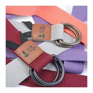 Dây Đai Tập Yoga Cotton Dài 2m5 Có Thun Buộc, Bản 3.8cm , Dày 2mm, Cải Thiện, Nắn Chỉnh Cột Sống