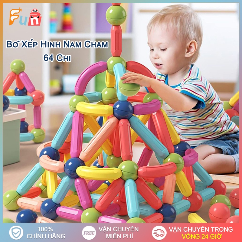 64/42/36/25 Bộ xếp hình nam châm Lắp Ráp Khối Xây Dựng Dính Từ Tính Giáo Dục DIY Sáng Tạo Đồ Chơi Trẻ Em