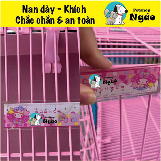 Petland Size S: 46*30*37 - 2,9kg phù hợp < 5kg - Chuồng / Lồng sơn tĩnh điện có thể gấp gọn __