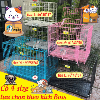 Petland Size S: 46*30*37 - 2,9kg phù hợp < 5kg - Chuồng / Lồng sơn tĩnh điện có thể gấp gọn __