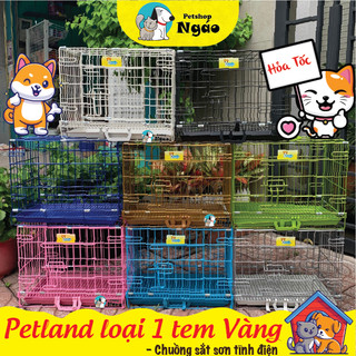 Petland Size S: 46*30*37 - 2,9kg phù hợp < 5kg - Chuồng / Lồng sơn tĩnh điện có thể gấp gọn __