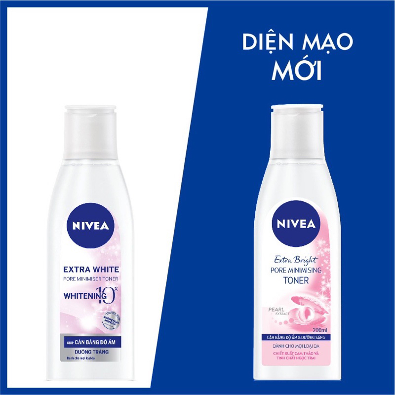 Nước Hoa Hồng NIVEA Dưỡng Sáng Da & Se Khít Lỗ Chân Lông 200ml