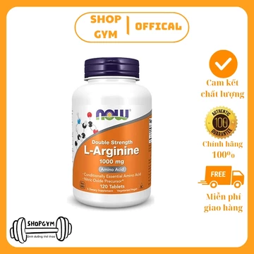 Viên uống L-Arginine NOW hỗ trợ sức khỏe tim mạch, tăng cường sinh lý, hỗ trợ làm giảm các bệnh về gan - Shop Gym