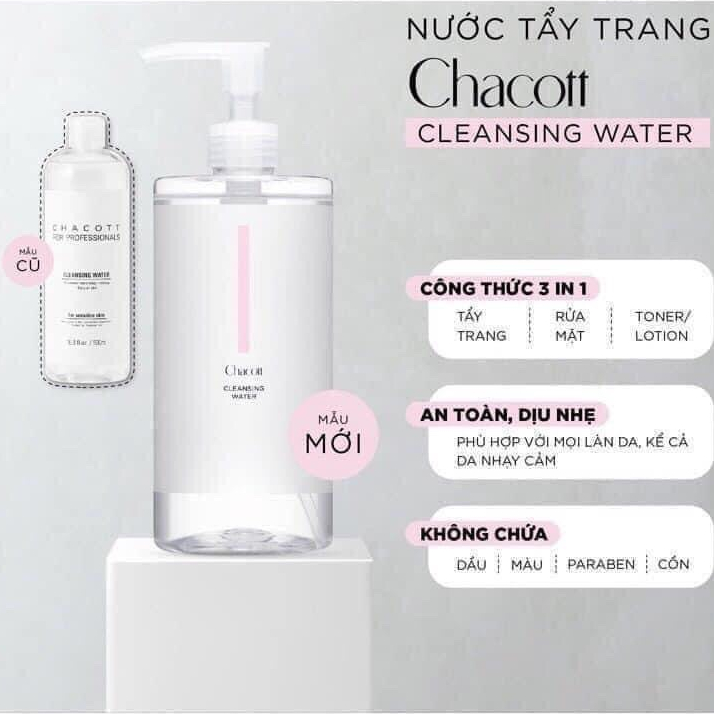 Nước Tẩy Trang Chacott Cleansing Water (500ml)
