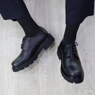 Giày Derby D5 - JOG04 , thiết kế Chunky Derby , da bò nappa nguyên tấm , đế cao su tăng chiều cao 4,5cm ( D5 )
