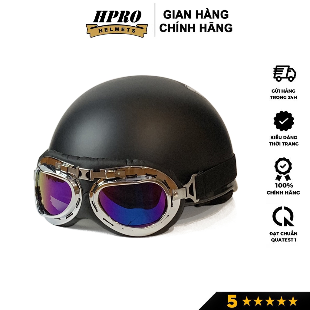 Ảnh Mũ bảo hiểm nửa đầu Sundy Helmet, họa tiết One Piece , cá tính, an toàn, kèm kính phi công, uv, freesize(55-59cm) 3