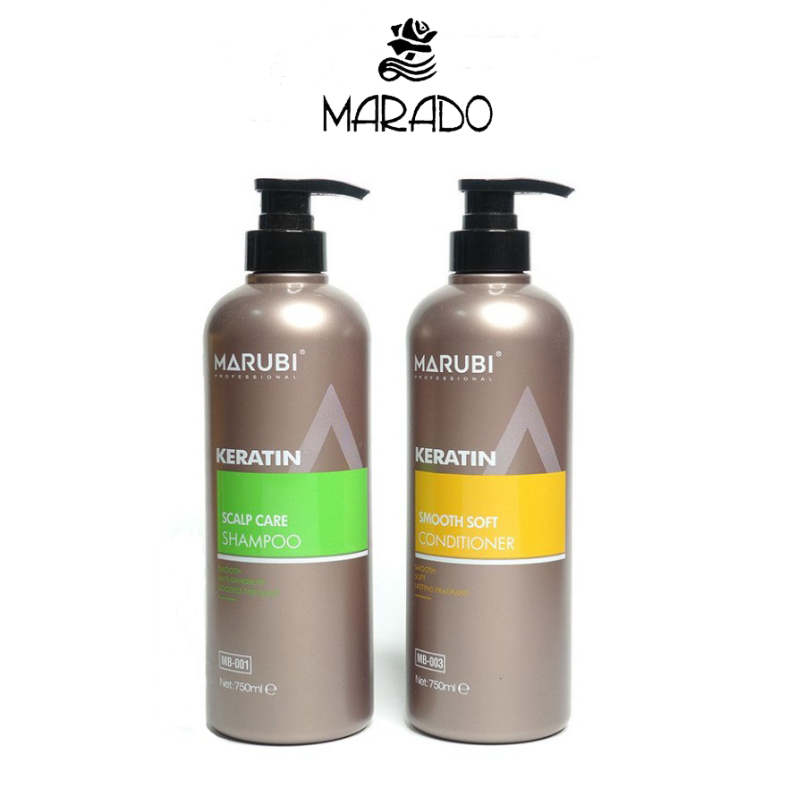 Marubi Keratin Dầu Gội chính hãng 750ml siêu mềm mượt hương thơm nước hoa