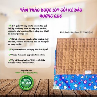 Tấm Lót Gối Kê Đầu Thảo Dược HƯƠNG QUẾ, mang đến bạn một giấc ngủ sâu