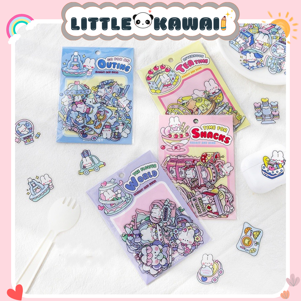 Set 40 miếng sticker hình dán thỏ dễ thương | Shopee Việt Nam