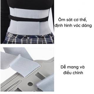 Đai chống gù lưng người lớn hỗ trợ điều chỉnh tư thế ngồi có thanh nẹp lưng