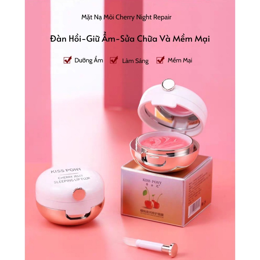 Mặt nạ ngủ môi khử thâm làm hồng dưỡng ẫm collagen kích màu môi tẩy tế bào chết giữ cho đôi môi mịn màng & căng bóng