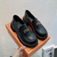 Giày lười nữ miu miu đế cao 4cm mũi tròn, moca nữ chất da mềm, giày búp bê miu miu hàng fullbox