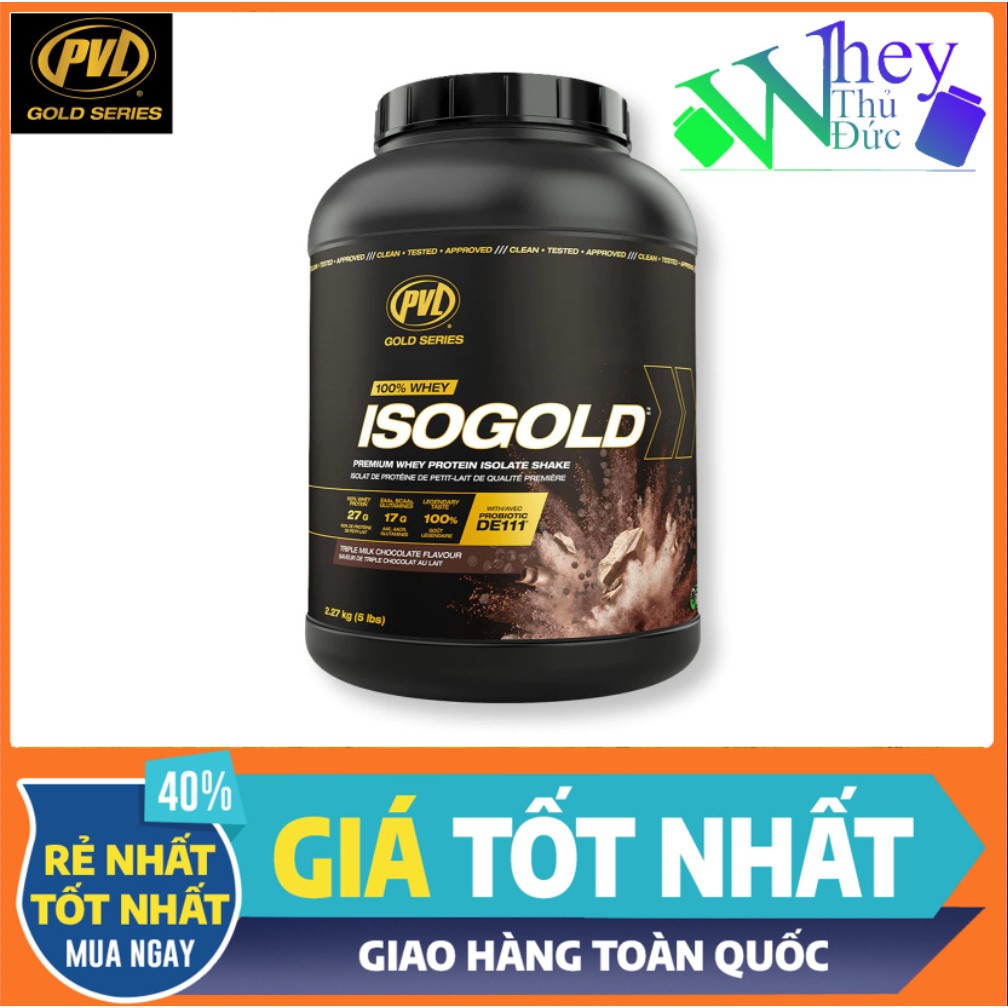 Whey Pvl Iso Gold Premium Isolate 100 Với Lợi Khuẩn 5lbs 2 27kg