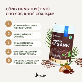 Sữa bột cacao organic Việt nhật nutrtion - đường ăn kiêng 0 calo 500g