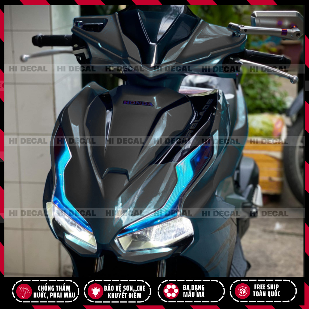 [1 Cặp] Tem decal dán demi AirBlade 2020 2021 2022 2023 2024 2025, Tem dán đèn xi nhan đổi màu AB