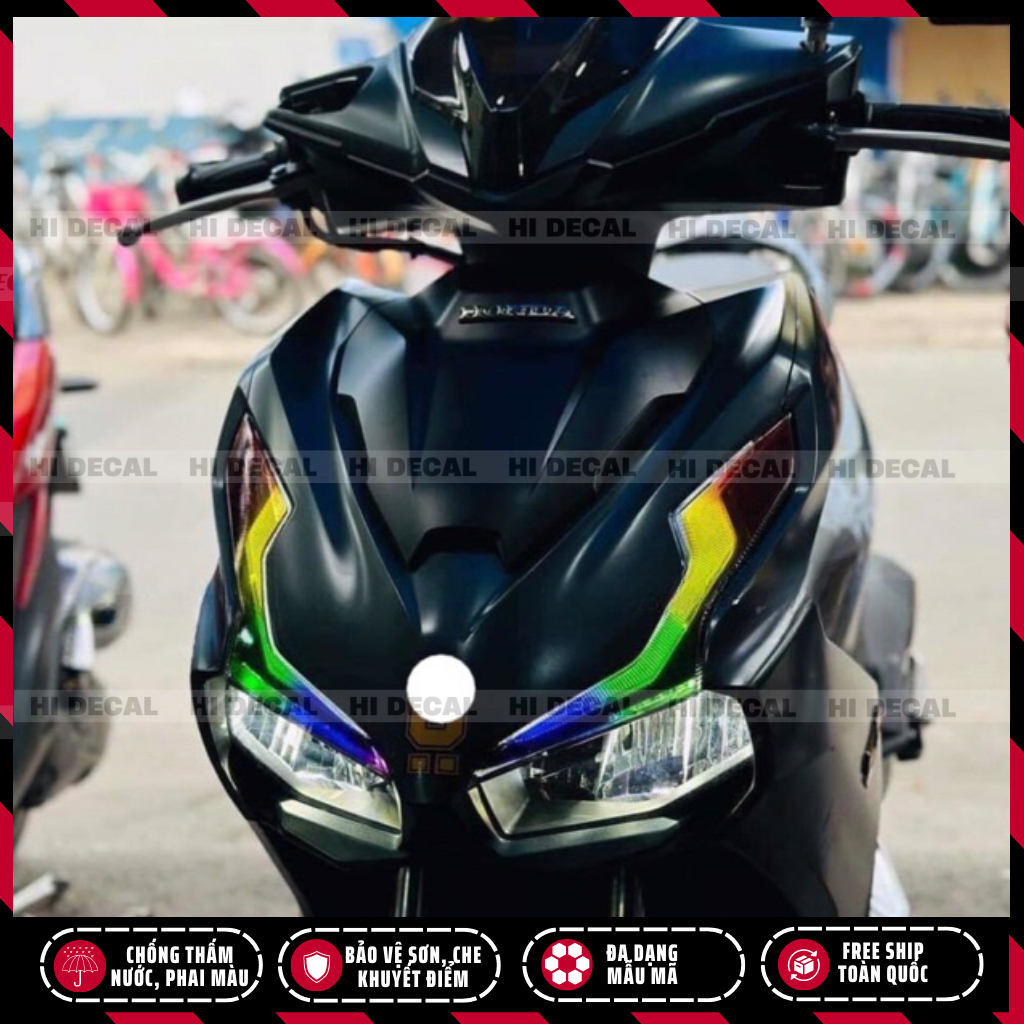 [1 Cặp] Tem decal dán demi AirBlade 2020 2021 2022 2023 2024 2025, Tem dán đèn xi nhan đổi màu AB