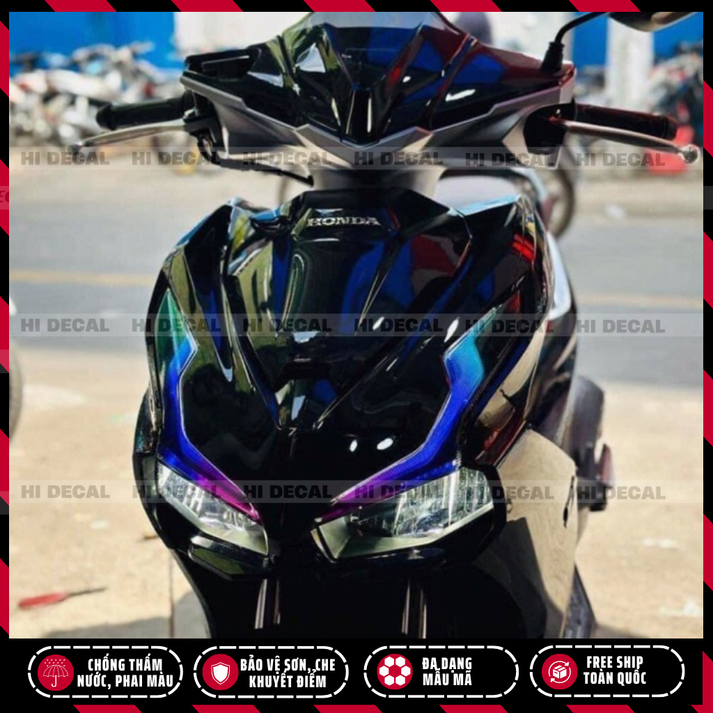 [1 Cặp] Tem decal dán demi AirBlade 2020 2021 2022 2023 2024 2025, Tem dán đèn xi nhan đổi màu AB