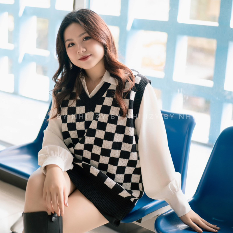 ÁO GILE LEN CỔ TIM CARO BIGSIZE - IZYBYNHI | Shopee Việt Nam