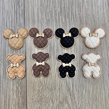 PHỤ KIỆN GẮN DÉP, STICKER GẮN DÉP, CHARM GẮN DÉP GẤU ĐEO NƠ, MICKEY CÓ SẴN NÚT GẮN DÉP SỤC