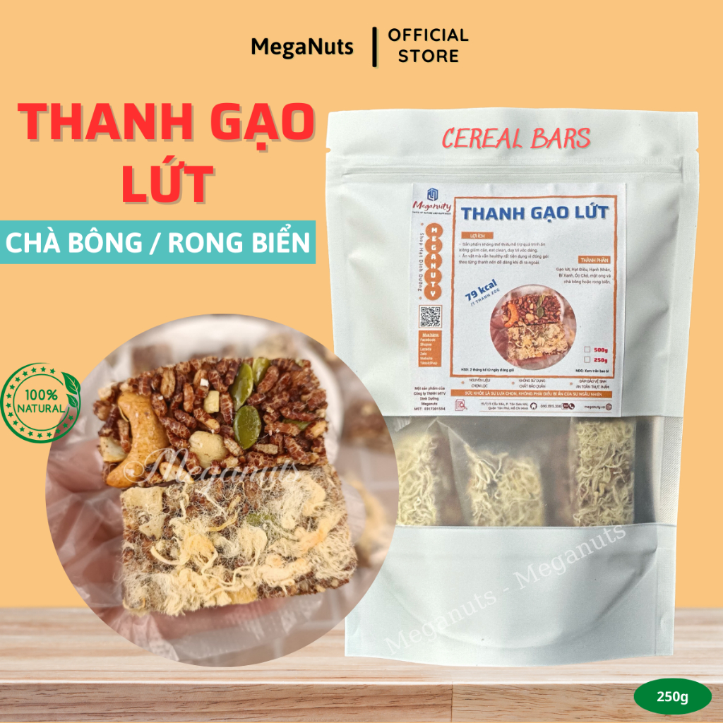 Thanh Gạo Lứt Ngũ Cốc Mix Hạt Túi 250g, 500g