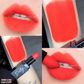 Son Thỏi, Lì, DOLLY Không Chì Chất Lượng Chính Hãng Màu Cam Cà Rốt