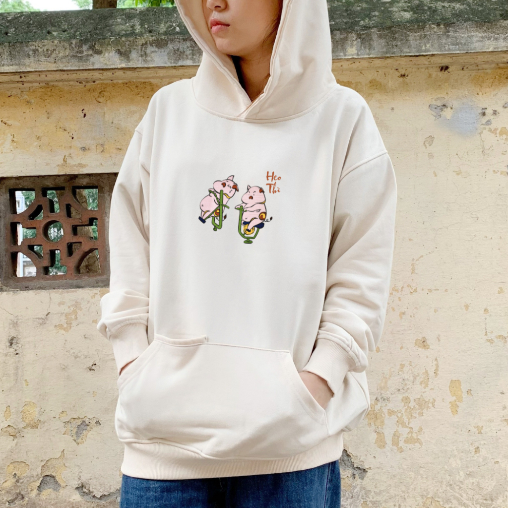 Áo Hoodie local brand Goodore BST Đông Hồ Street mẫu Heo Thì chất nỉ chân cua năng động mùa thu đông