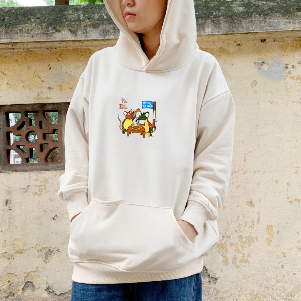 Áo Hoodie local brand Goodore BST Đông Hồ Street mẫu Tới Bến chất nỉ chân cua năng động mùa thu đông