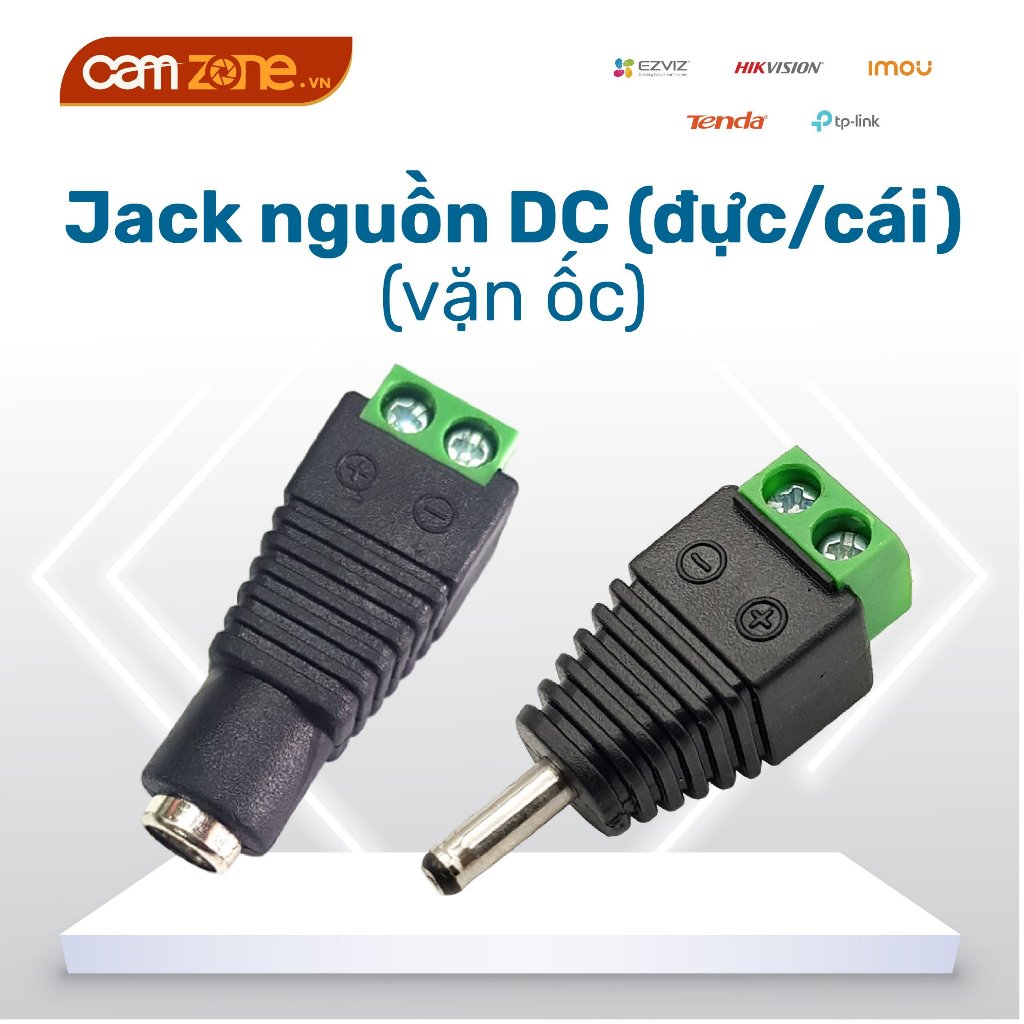 Đầu Nối Nguồn Camera Jack Nối Nguồn DC Kiểu Vặn Ốc Loại Đực Cái 5.5x2 ...