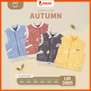 Áo gile nỉ cài giữa hãng Ualarogo cho bé 0-24M