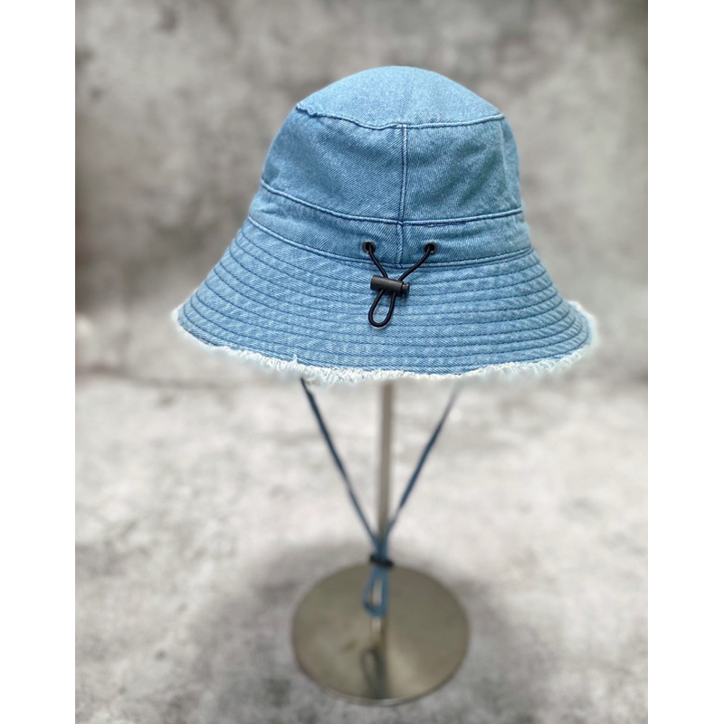 MŨ VÀNH BUCKET JEAN TUA CÓ QUAI THỜI TRANG BASIC NAM NỮ