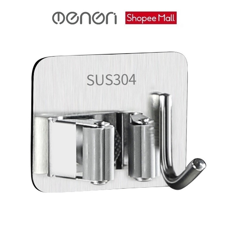 Ảnh Móc Treo Cây Lau Nhà INOX 304 Dán Tường Gạch Men- OENON 1