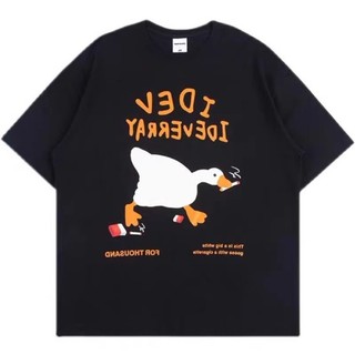 Áo Thun Nam Nữ Cổ Tròn Tay Lỡ Họa Tiết Vịt Siêu Ngầu Chất Liệu Cotton Khô Siêu Thoáng Mát Thấm Hút Mồ Hôi Cực Tốt
