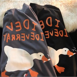 Áo Thun Nam Nữ Cổ Tròn Tay Lỡ Họa Tiết Vịt Siêu Ngầu Chất Liệu Cotton Khô Siêu Thoáng Mát Thấm Hút Mồ Hôi Cực Tốt