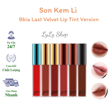 Son Kem Lì Bbia Last Velvet Lip Tint Version, màu sắc rực rỡ thoải mái dễ chịu cho môi khô nẻ lylyshop - 5g
