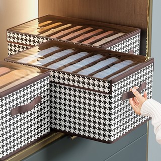 Hộp vải đựng quần áo chia 6,7,9 ngăn có nắp giỏ đựng quần jean áo sơ mi chia ngăn thông minh sắp xếp gọn gàng