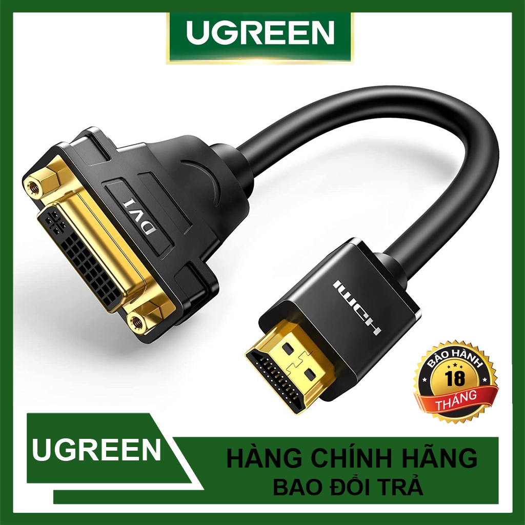 Dây chuyển HDMI to DVI 24+5 Âm Ugreen 20136 Full HD chính hãng | Shopee ...